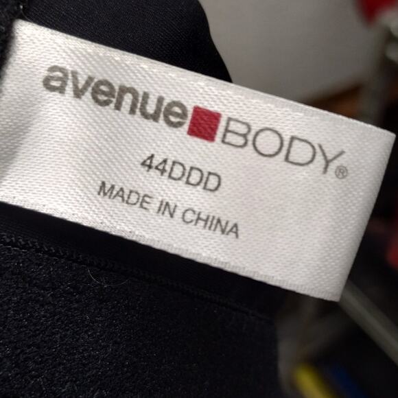 Avenue Body Size 44DDD Black Underwire Lightly Lined Smooth Caress Bra 2155 - Picture 5 of 6